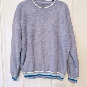 Aerie Woman’s Sherpa Sweatshirt Pullover Crewneck Lilac Size Small